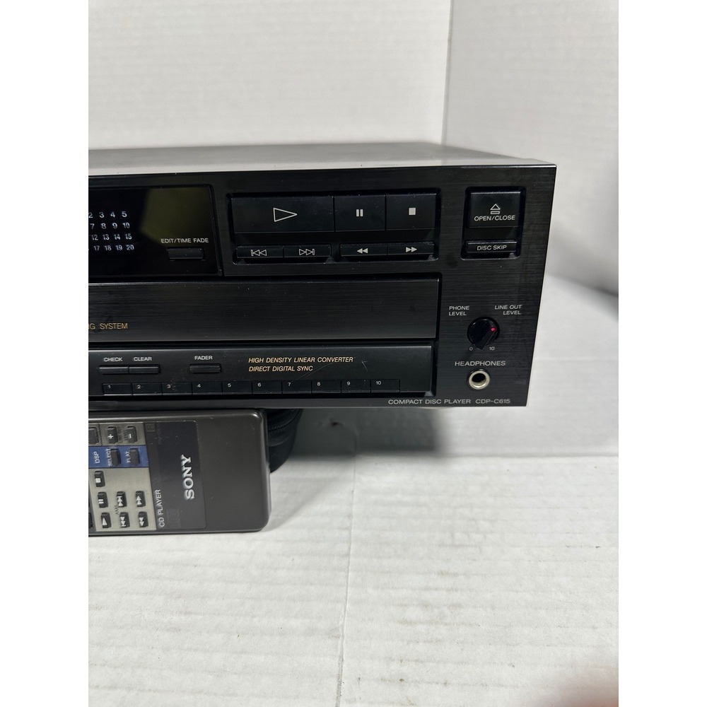 Sony CDP-C615 5-Disc Carousel Player Changer with Remote DSP Japan PARTS ONLY - Picture 9 of 11